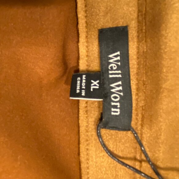 Well Worn Faux Suede Button Shacket Brown XL – NWT - Picture 7 of 8